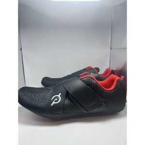 Peloton Altos Black & Red Unisex Cycling Shoes W/ Cleats 12M/13.5W EU46